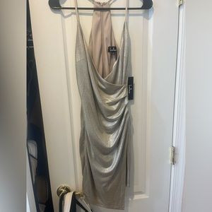 lulus silver mini dress